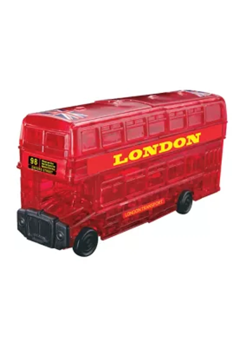3D Crystal Puzzle - London Bus (Red): 53 Pcs