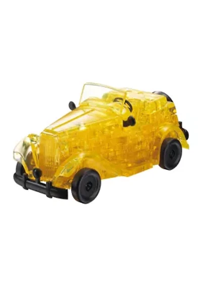 3D Crystal Puzzle - Classic Car (Yellow): 53 Pcs