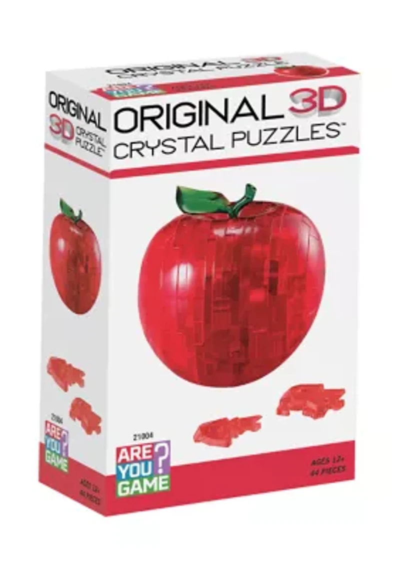 3D Crystal Puzzle - Apple (Red): 44 Pcs