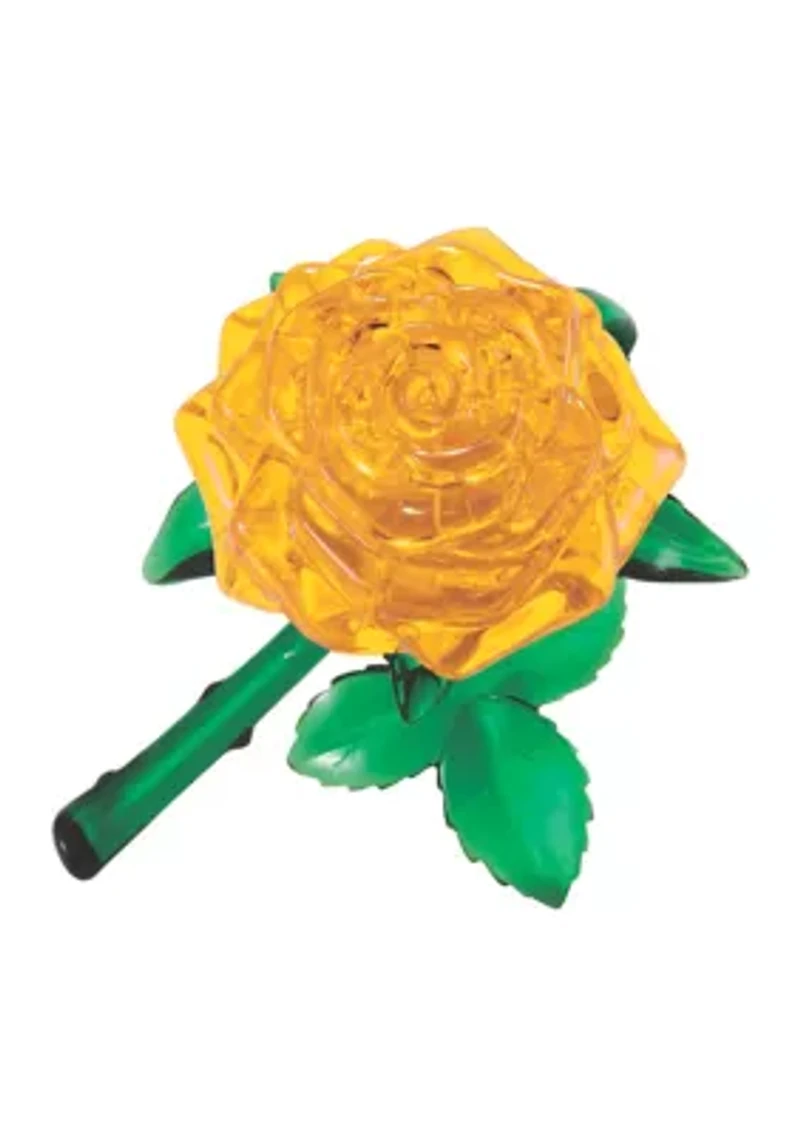 3D Crystal Puzzle - Rose (Yellow): 44 Pcs
