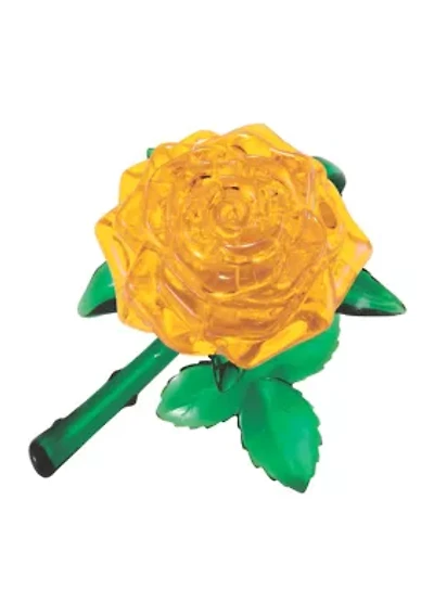 3D Crystal Puzzle - Rose (Yellow): 44 Pcs