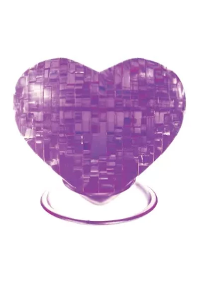 3D Crystal Puzzle - Heart (Purple): 46 Pcs