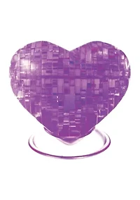 3D Crystal Puzzle - Heart (Purple): 46 Pcs
