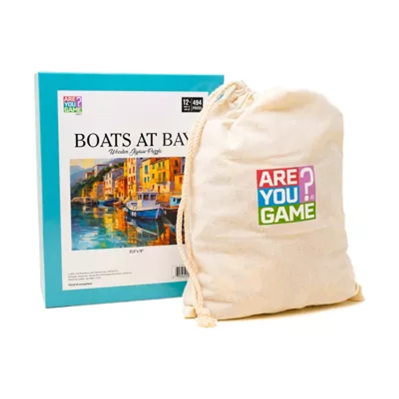 Wooden Jigsaw Puzzle - Boats at Bay: 494 Pcs