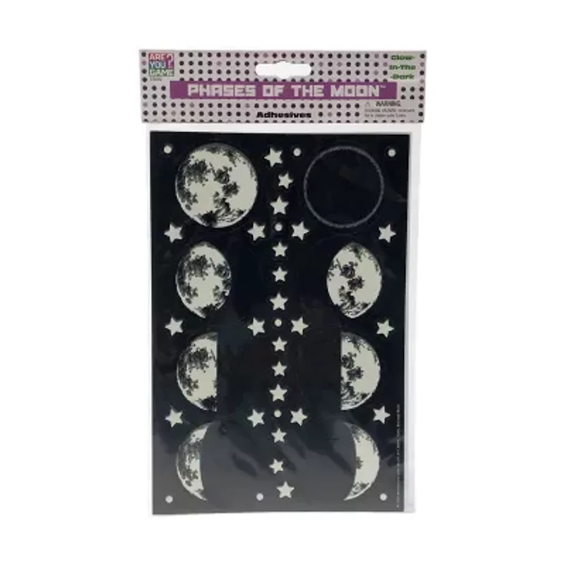 Glow-in-the-Dark Phases of the Moon Adhesives