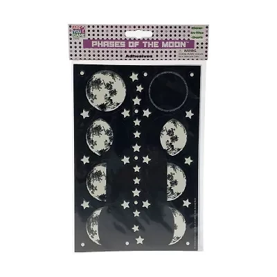 Glow-in-the-Dark Phases of the Moon Adhesives
