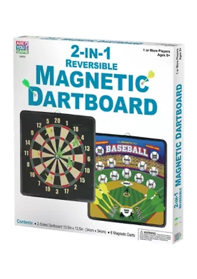 2-in-1 Reversible Magnetic Dartboard