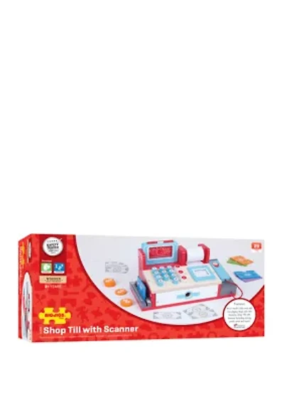 Wooden Shop Till with Scanner