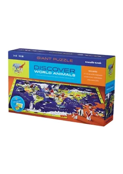  Discover the World Puzzle + Play Floor Puzzle: 100 Pieces