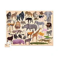 Thirty Six Wild Animals Jigsaw Puzzle: 100 Pcs
