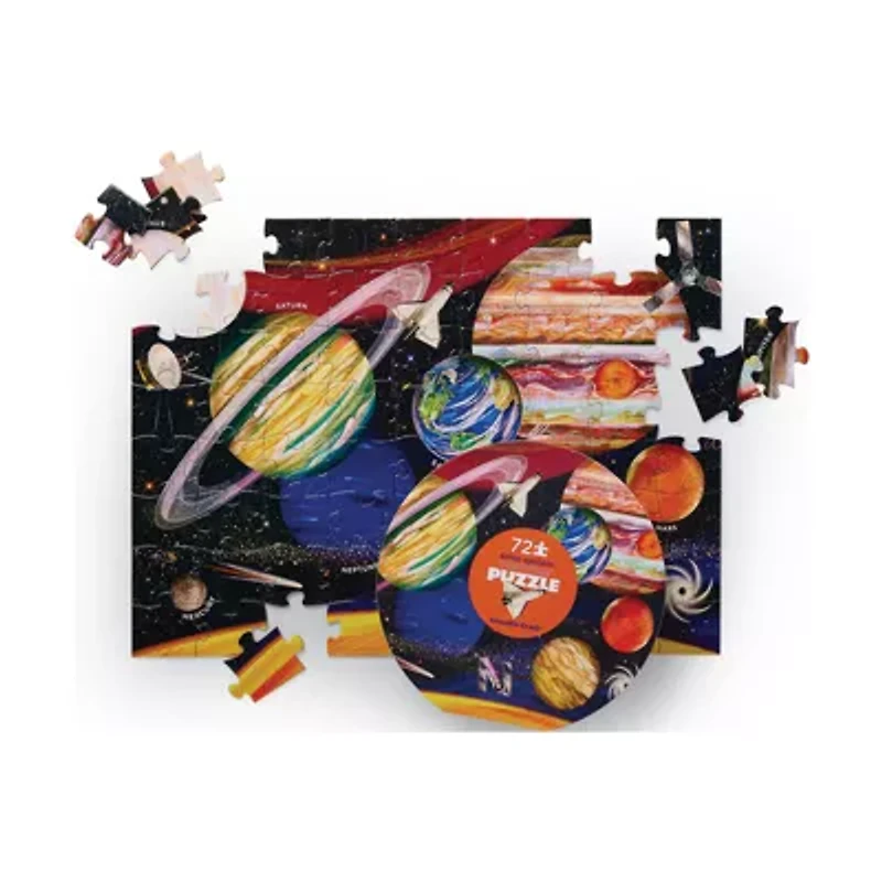 Solar System Round Box Puzzle: 72 Pcs