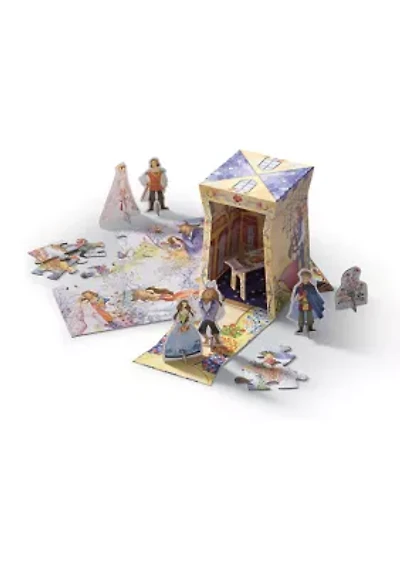 Once Upon a Puzzle - Beauty and the Beast Puzzle + Play Set: 36 Pieces