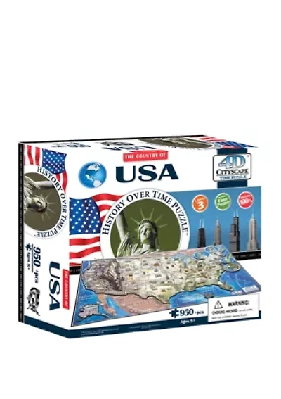 4D Cityscape Time Puzzle - USA
