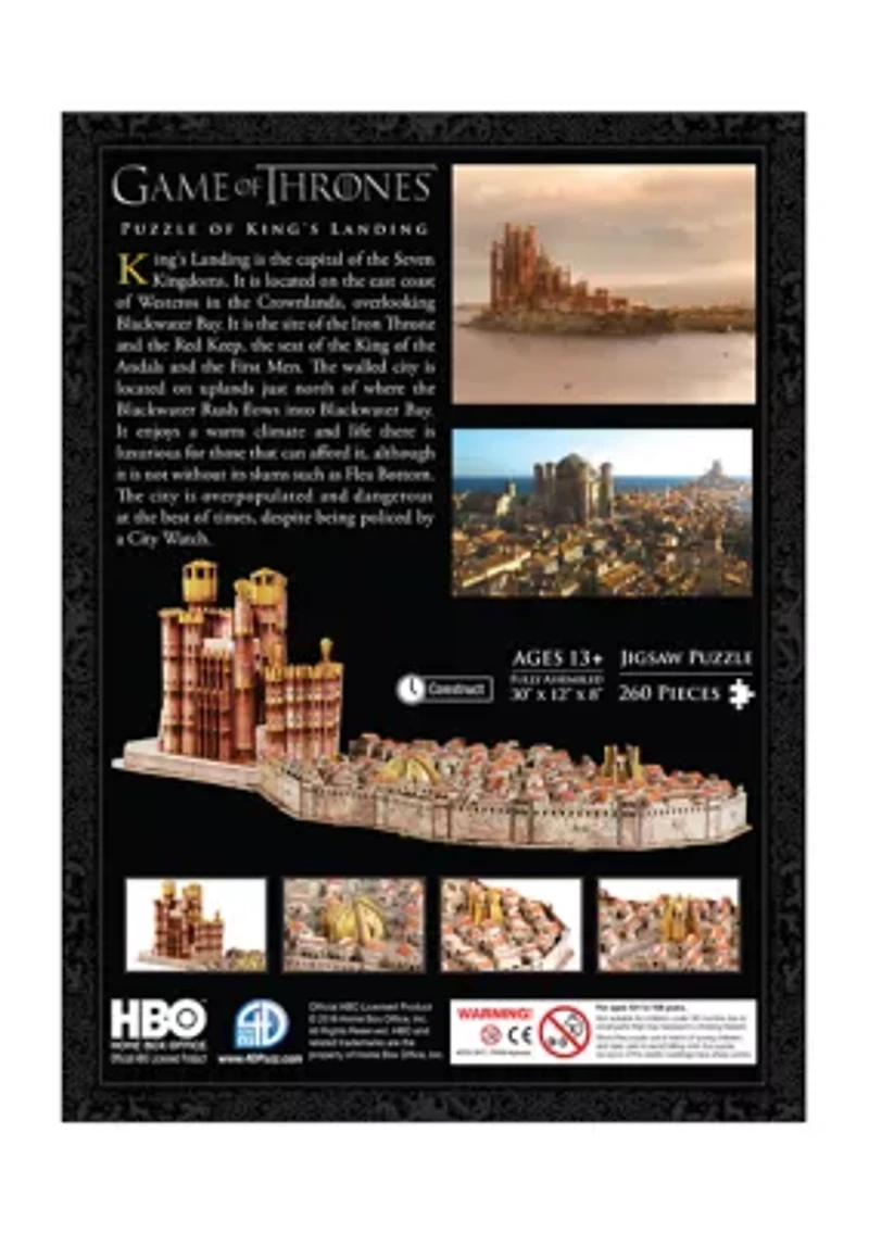 Game of Thrones: Kings Landing 3D Puzzle: 260 Pieces