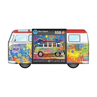 VW Wave Hopper Collectible Bus-Shaped Tin Puzzle: 550 Pcs