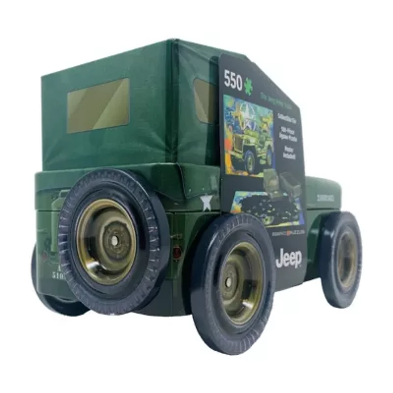 The Jeep Army Truck Collectible Shaped Tin Puzzle: 550 Pcs