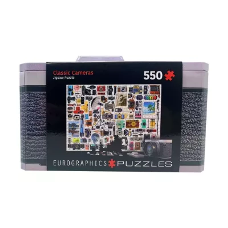 Classic Cameras Collectible Shaped Tin Puzzle: 550 Pcs