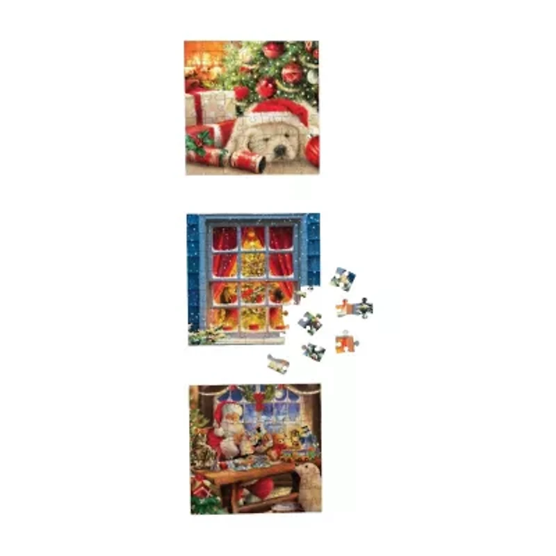 Merry Christmas Advent Calendar - 24 Jigsaw Puzzles: 24 x 50 Pcs