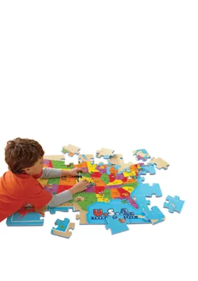 USA Foam Map Floor Puzzle: 54 Pieces