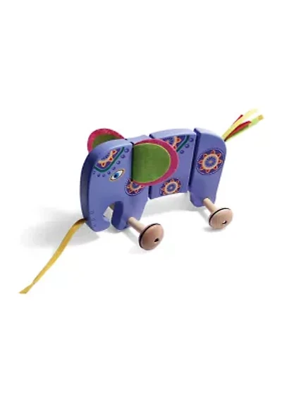 TiddlyTots Large Wooden Pull-Along Elephant