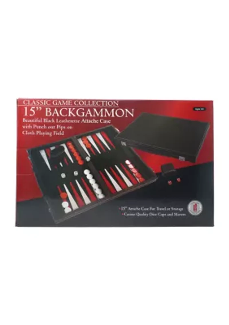 Classic Game Collection - 15-inch Backgammon Set