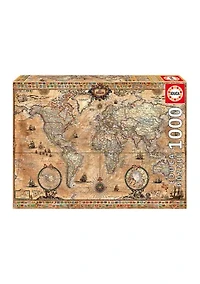 Antique World Map: 1000 Piece Puzzle