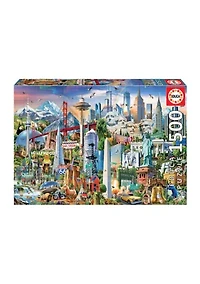 North America Landmarks: 1500 Pieces