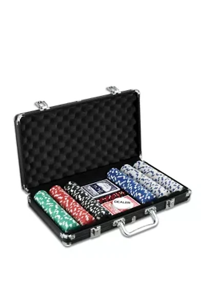 Classic Game Collection - 300-Piece Poker Game Set in Black Aluminum Case