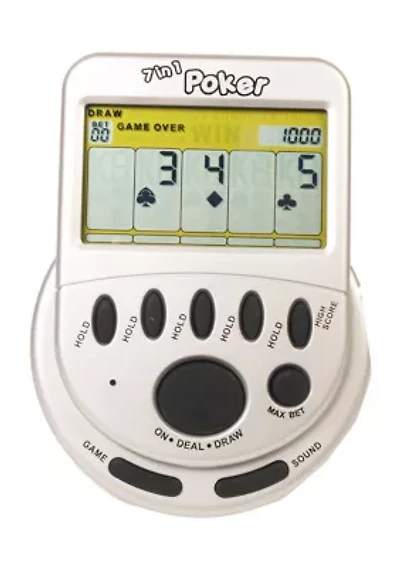 Classic Mega Screen 7 in 1 Poker Handheld Electronic Game
