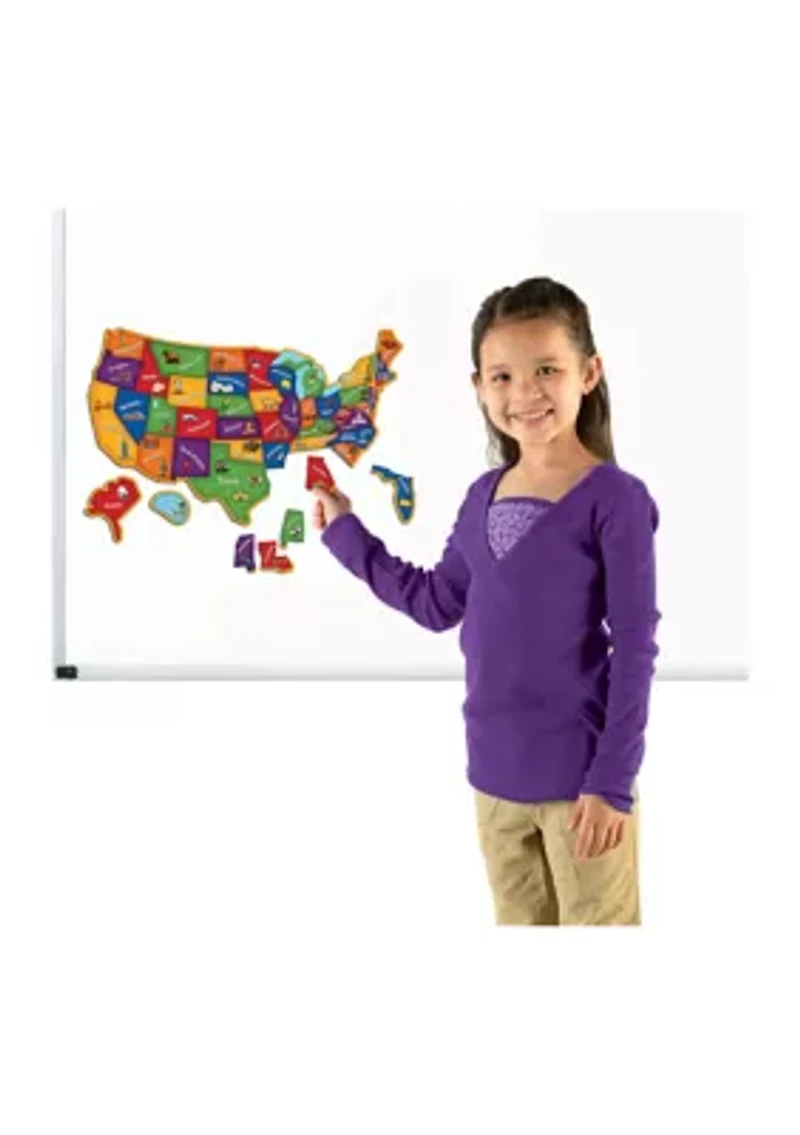 Learning Essentials - Magnetic U.S. Map Puzzle: 44 Pieces