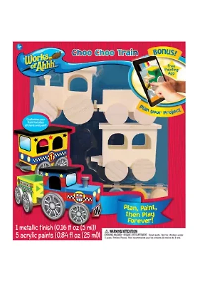 Works of Ahhh... Wood Painting Kit - Choo Choo Train