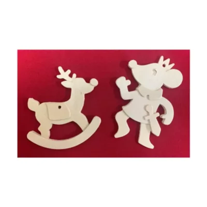 Works of Ahhh... Wood Painting Kit - 12 Holiday Ornaments