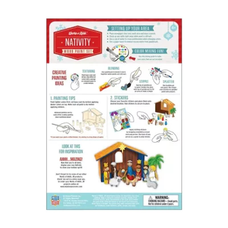 Works of Ahhh... Wood Painting Kit - Nativity