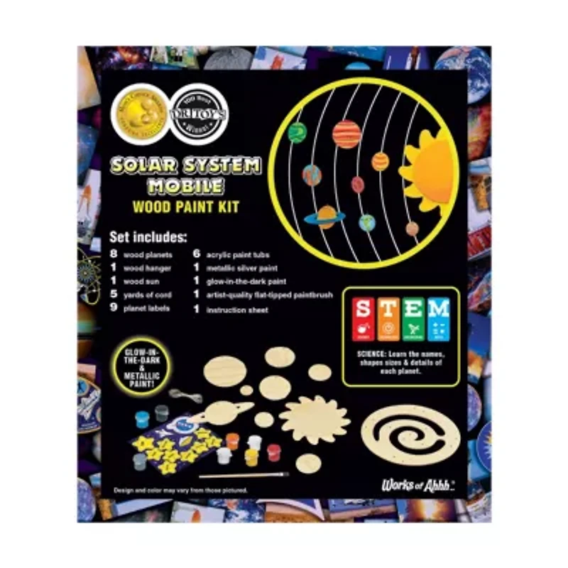Works of Ahhh... Wood Paint Kit - NASA Solar System Mobile