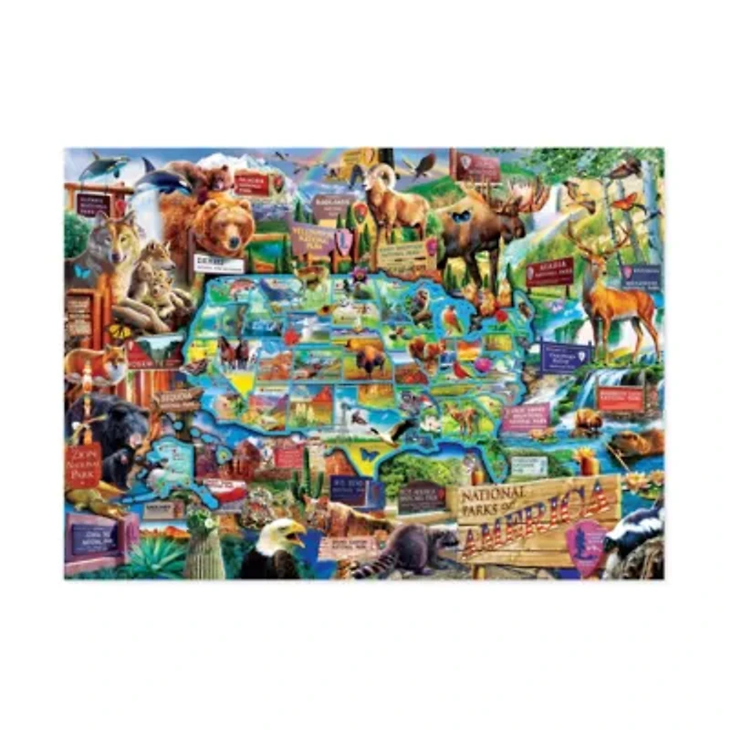 National Parks of America - Map Puzzle: 1000 Pcs