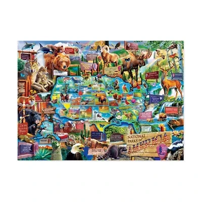 National Parks of America - Map Puzzle: 1000 Pcs