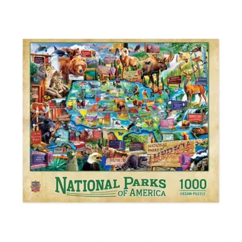National Parks of America - Map Puzzle: 1000 Pcs