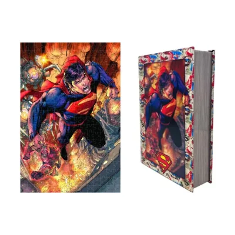 DC Comics - Superman 3D Lenticular Jigsaw Puzzle in a Collectible Tin Book: 300 Pcs