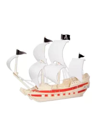 Pirate Ship Natural Wood Puzzle