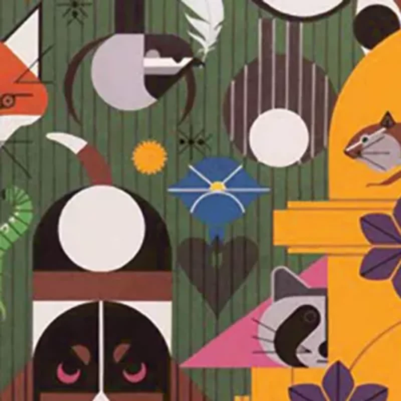 Charley Harper - Biodiversity in the Burbs Puzzle: 300 Pcs