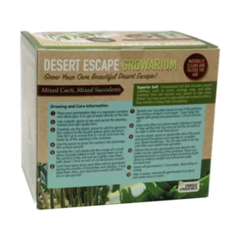 Double Sphere Glass Terrarium - Desert Escape Growarium