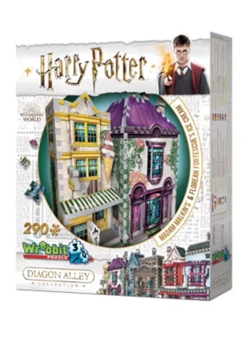 290-Piece Harry Potter Daigon Alley Collection - Madam Malkin's & Florean Fortescue's Ice Cream 3D Puzzle