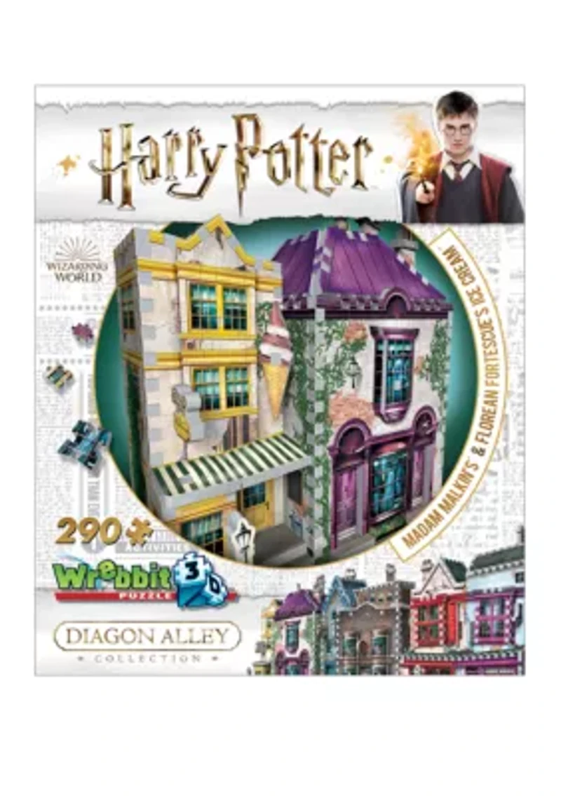 290-Piece Harry Potter Daigon Alley Collection - Madam Malkin's & Florean Fortescue's Ice Cream 3D Puzzle