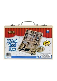 16 Piece Metal Tool Kit with Wood Box