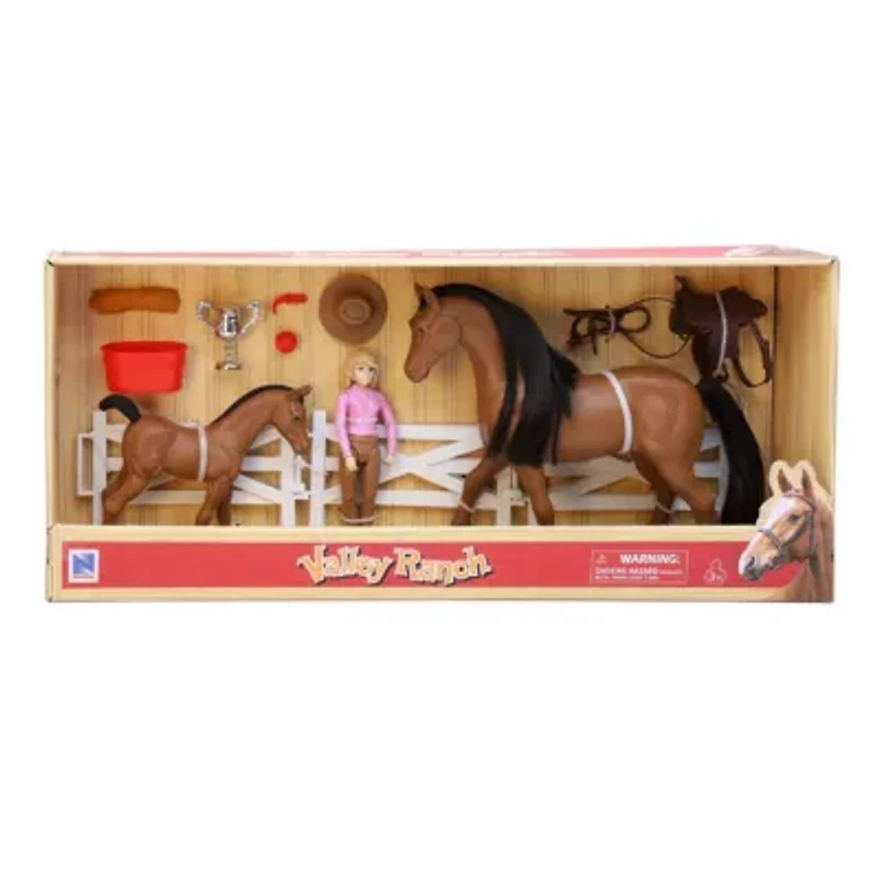 Valley Ranch 1:9 Scale Horse Playset