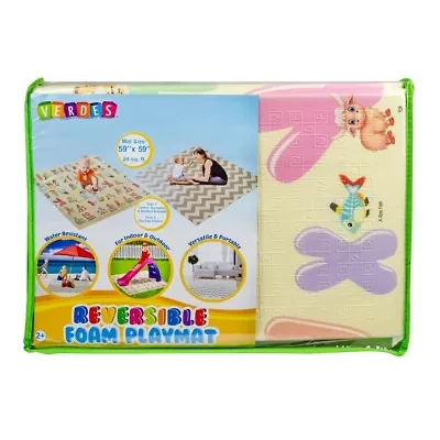 Jumbo Reversible Foldable Mat ABC-123/Stripes