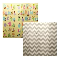 Jumbo Reversible Foldable Mat ABC-123/Stripes