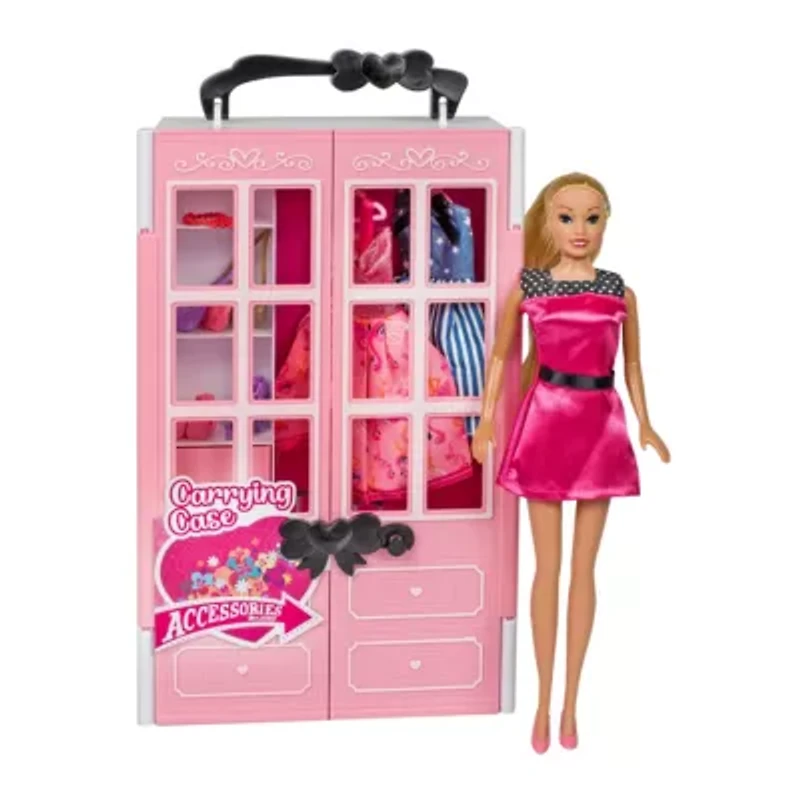 11.5"doll with Wardrobe Carrying Case and Accessories
