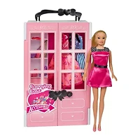 11.5"doll with Wardrobe Carrying Case and Accessories