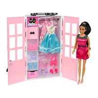 11.5"doll with Wardrobe Carrying Case and Accessories-Ethnic